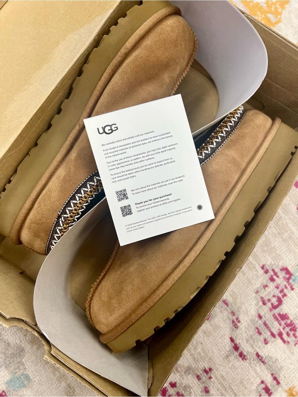 UGG Chestnut Suede Slip-On Mule- size 10